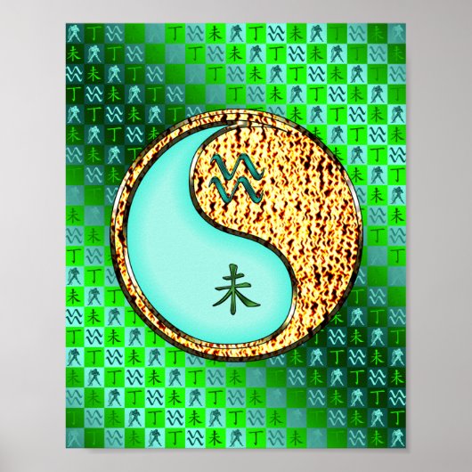 Poster Aquarius & Chèvre de feu (Devant)