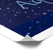 Poster Aquarius Constellation and Zodiac Sign with Stars (Coin)