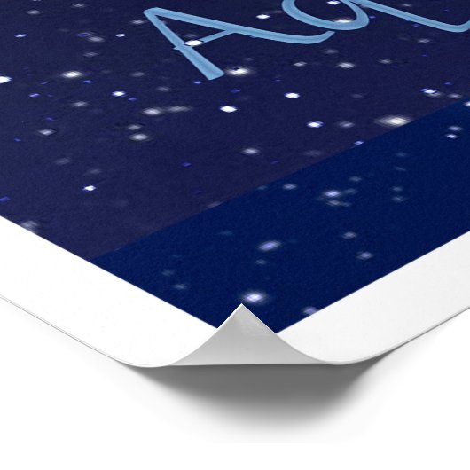 Poster Aquarius Constellation and Zodiac Sign with Stars (Coin)