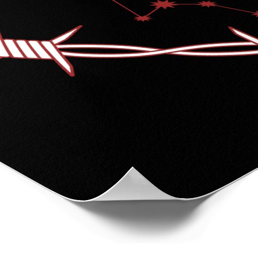 Poster Aquarius Constellation Art céleste gothique foncé (Coin)