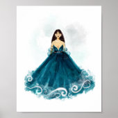 Poster Aquarius Constellation Poster, Minimalist Zodiac  (Devant)