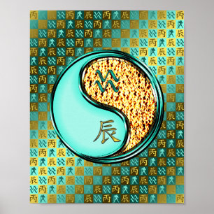 Poster Aquarius & Dragon de feu