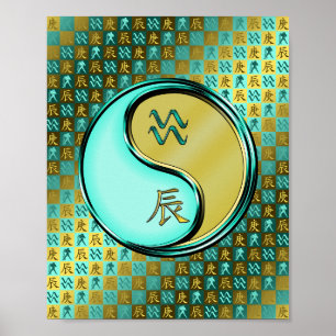 Poster Aquarius & Dragon Métal