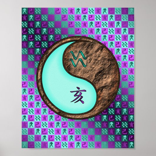 Poster Aquarius & Earth Boar (Devant)