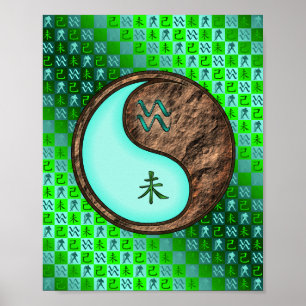 Poster Aquarius & Earth Chèvre