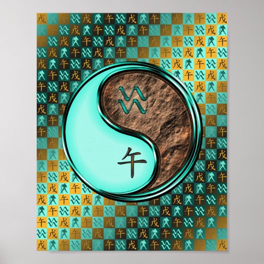 Poster Aquarius & Earth Horse (Devant)