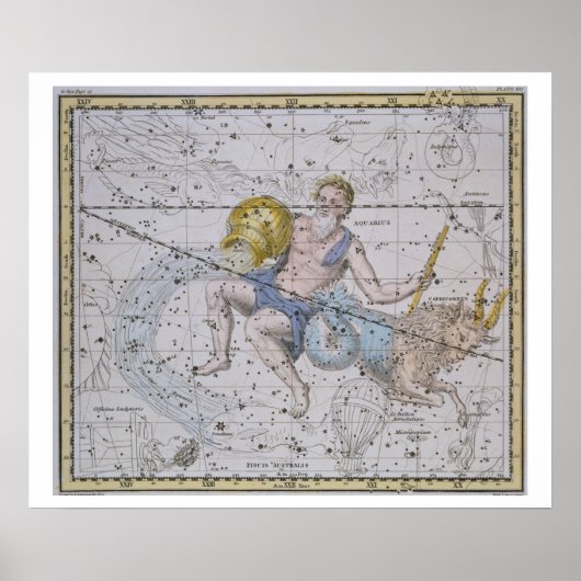 Poster Aquarius et Capricorn, de "A Celestial Atlas", (Devant)