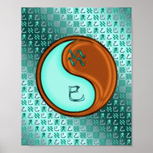 Poster Aquarius et Serpent à bois