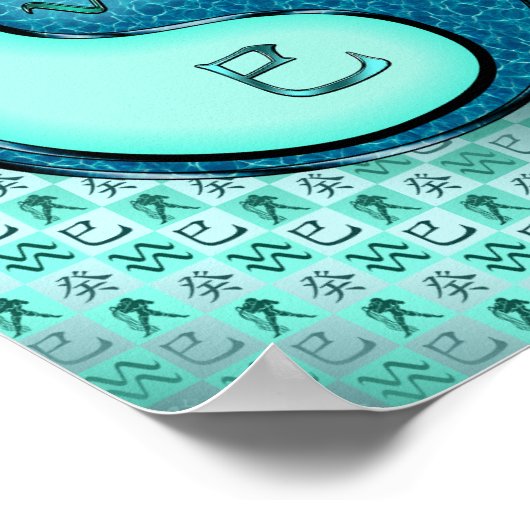 Poster Aquarius et Serpent d'eau (Coin)