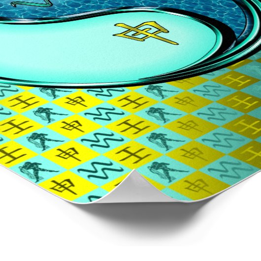 Poster Aquarius et singe de l'eau (Coin)