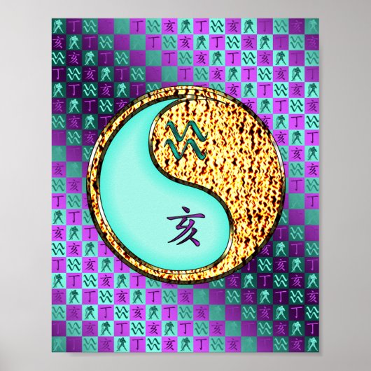 Poster Aquarius & Fire Boar (Devant)