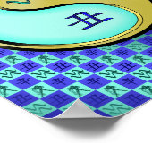 Poster Aquarius & Ox métallique (Coin)