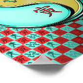 Poster Aquarius & Tigre métallique (Coin)