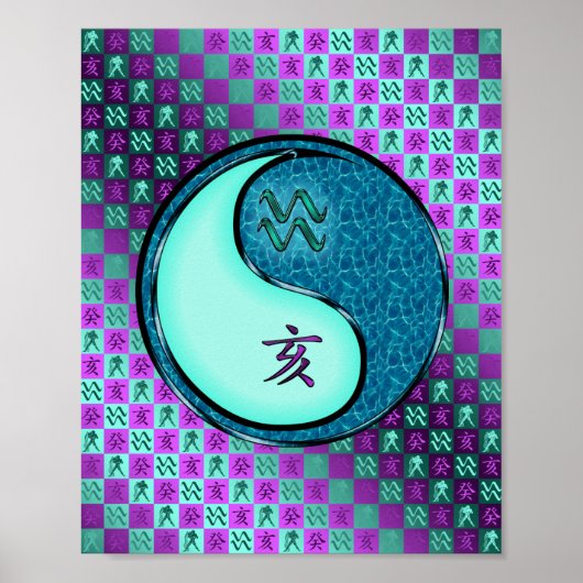Poster Aquarius & Water Boar (Devant)