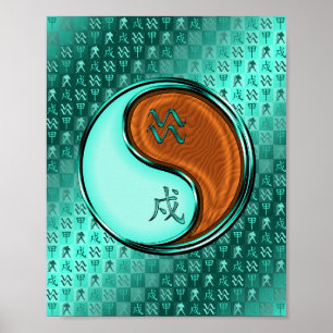 Poster Aquarius & Wood Dog