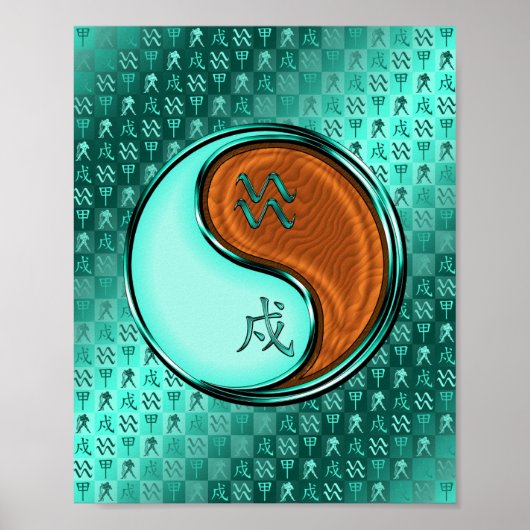 Poster Aquarius & Wood Dog (Devant)