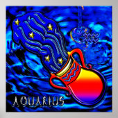 Poster Aquarius Zodiac (Devant)