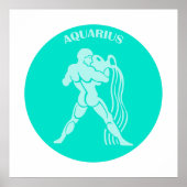 Poster Aquarius, Zodiac Sign, Horoscope, Astrology (Devant)