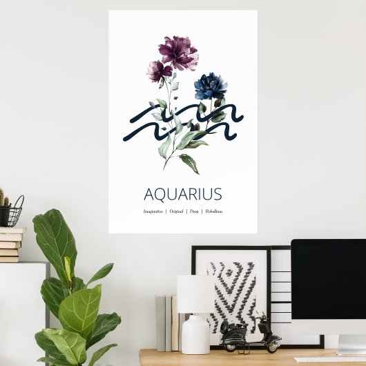 Poster Aquarius Zodiac Star (Bureau à domicile)