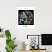 Poster Aquarius Zodiaque Astrologie Nom & Anniversaire (Bureau à domicile)