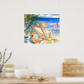 Poster *~* AR29 Filles Palm Tropical Exotic Beach (Cuisine)