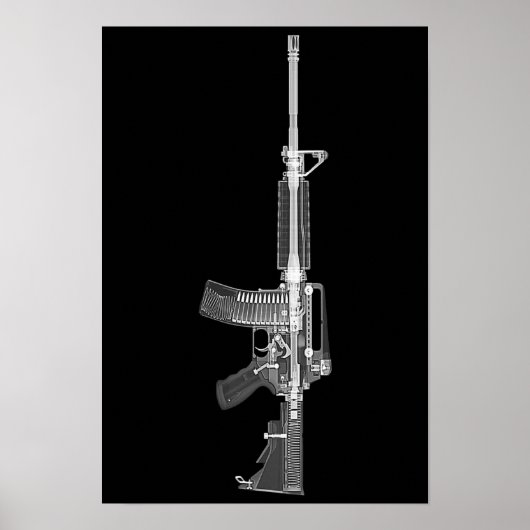 Poster AR-15 Écran à rayons X/scanner (Devant)