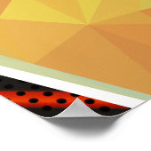 Poster Ara bleu et jaune en Low Poly (Coin)
