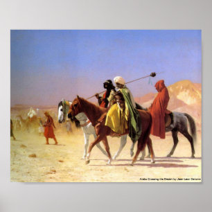 Poster Arabes traversant le désert par Jean-Leon Gerome
