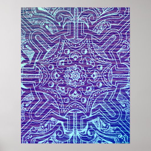 Poster Arabesque victorien, IDALIS - Lumière noire (Devant)