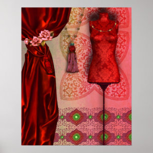 Poster Arabesque victorien, OPHELIA - Gothique