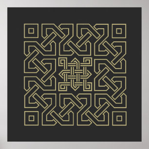 Poster arabic calligraphy element symbol islamic ornament