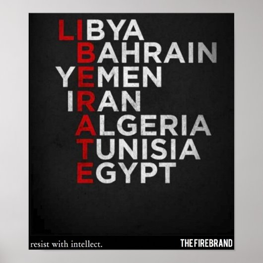 Poster Arabische Lente (Voorkant)