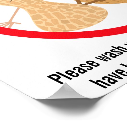 Poster Arachides et noix d'arbre Zone libre Aliments Alle (Coin)