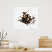 Poster Aragorn équitation d'un cheval vectoriel collage (Cuisine)