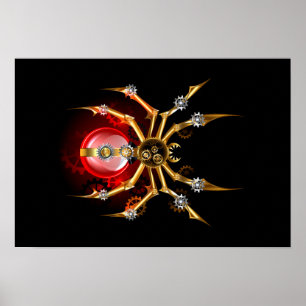 Poster Araignée en vapeur noire
