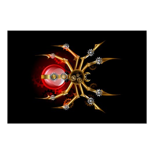 Poster Araignée en vapeur noire (Devant)