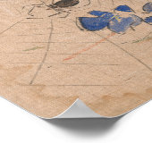 Poster Araignée et Web avec fleurs bleues | Joseph Crawha (Coin)