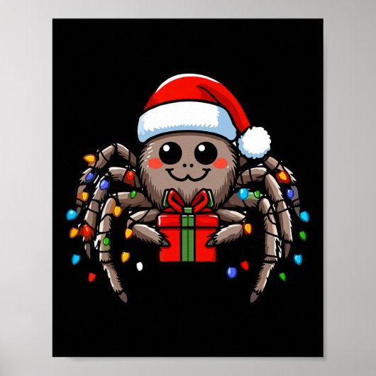Poster Araignée portant le chapeau de Noël Noël Noël Noël (Devant)