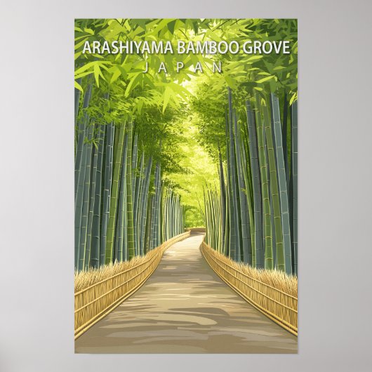 Poster Arashiyama Bamboo Grove Japon Voyage (Devant)