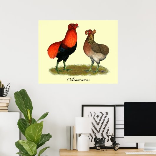 Poster Araucana Red Pair (Bureau à domicile)