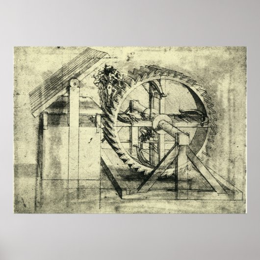 Poster Arbalète à manège de Léonard de Vinci (Devant)