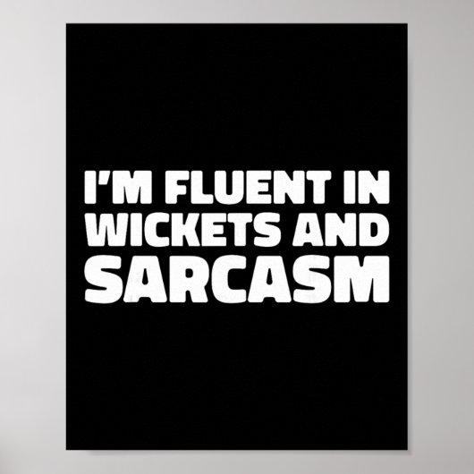 Poster Arbitre de cricket - Quilleur Tsman Cricket Cricke (Devant)