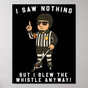 Poster Arbitre de hockey sur glace aveugle – Sport de des