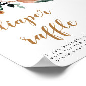 Poster ARBOR Bohème Plumes Verdure Baby Diaper Raffle (Coin)