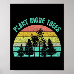 Poster Arbor Day 2021 Plante Plus d'arbres Retro Nature C