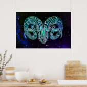 Poster arbore l'affiche du zodiaque de bélier (Cuisine)