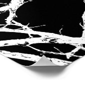 Poster Arborescence des branches sur l'arrière - plan noi (Coin)