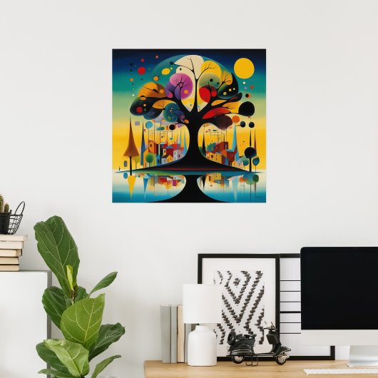 Poster Arboretum Ethereal - Design d'art mural imprimable (Bureau à domicile)