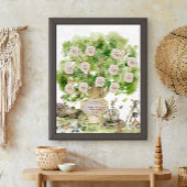 Poster Arbre à aquarelles familiales générationnelle | Pe