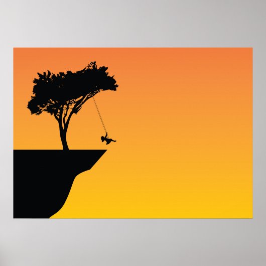 Poster Arbre à balançoire (Devant)